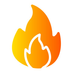 fire flame gradient icon