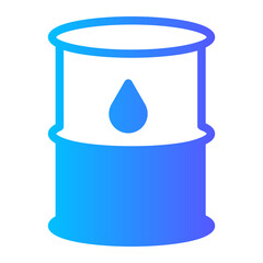 oil barrel gradient icon