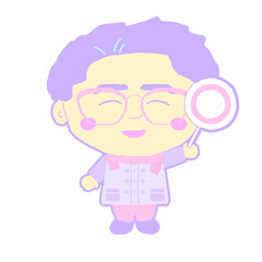 若い 男性 丸札
