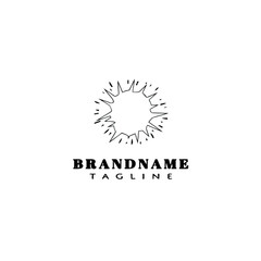 Fototapeta premium dust cloud cartoon design logo icon black isolated vector illustration