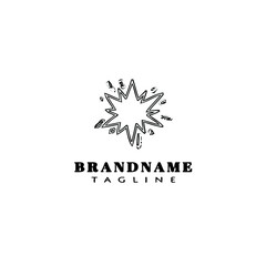 Obraz premium dust cloud cartoon design logo icon black isolated vector illustration