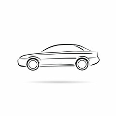 Fototapeta premium Car abstract lines vector design concept