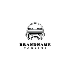 helmet logo design template icon vector illustration