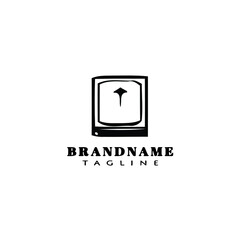 holy bible logo cartoon icon design template black isolated vector