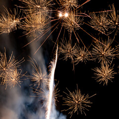 Fireworks on New Year's Eve radiant