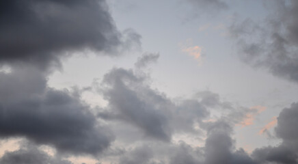 Obraz premium Blue sky with clouds.