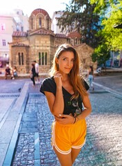 woman on the streets from athen greece