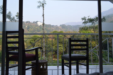 wooden bench in the park