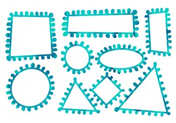 Set with coloured frames for magazines and stickers and hobbies and cards and posters and postcard