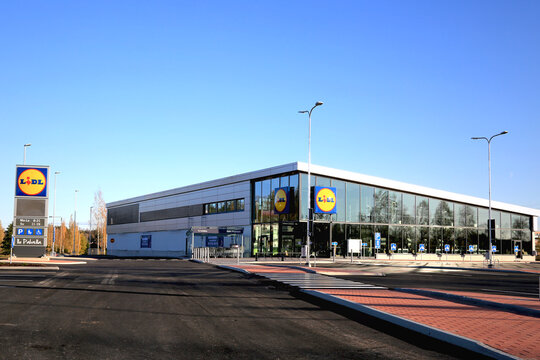 Lidl Store in Halikko, Finland. Lidl Stiftung & Co. KG is a German international discount retailer chain.