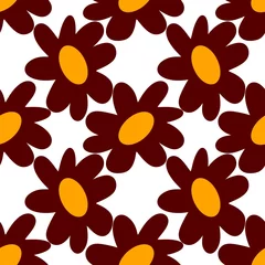 Küchenrückwand glas motiv Simple floral seamless pattern with flowers for fabrics and cards and linens and kids and wrapping paper © Tetiana