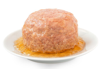 Canned pork luncheon meat.