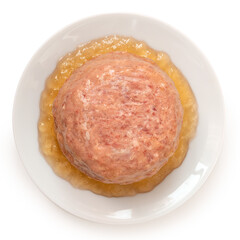 Canned pork luncheon meat.