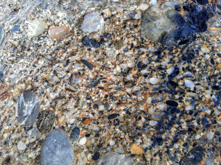 Sea stone texture close-up