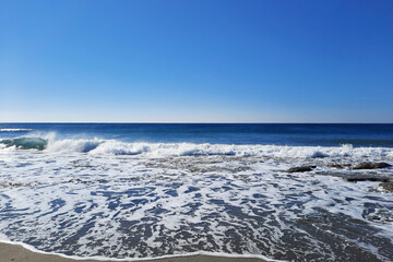 Sea with waves in a day time