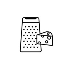 grating cheese icon vector.