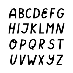 Set of quirky ,hand-drawn alphabet