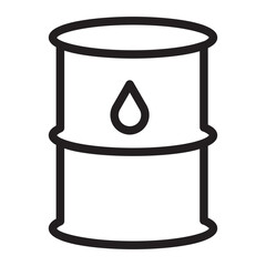oil barrel line icon