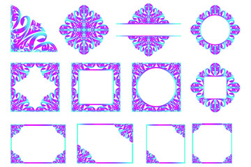 Set of Ornament border decoration