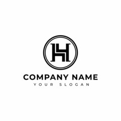 Letter HH logo design vector template