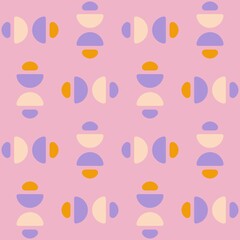 Rounded abstract seamless pattern - accent for any surfaces.