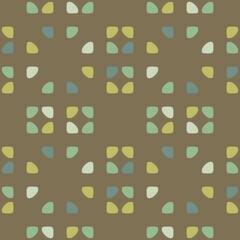 Rounded abstract seamless pattern - accent for any surfaces.