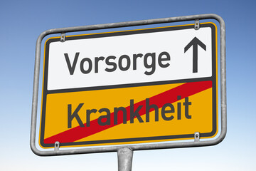 3d Illustration, in Richtung Vorsorge nach Krankheit