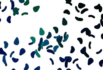 Light Blue, Green vector pattern with chaotic shapes.