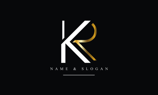 RK, KR, R, K abstract letters logo monogram