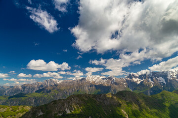 Spring cloudy day in the Julian Alps, Friuli-Venezia Giulia, Italy