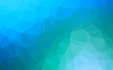 Light Blue, Green vector abstract polygonal texture.