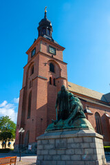 The center of Falun town with Kristine Church in Sweden