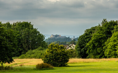 Fototapeta na wymiar View of Stirling Castle from the site of the Battle of Bannockburn in summer