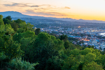 Sunset time in Gabicce Monte, amazing view on all the Riviera Romagnola beach 
