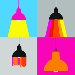 Art pop lamps with light color