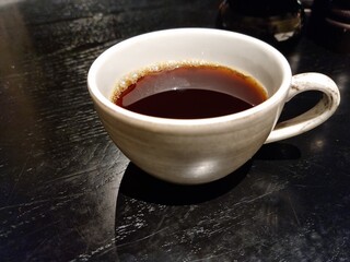 cup of coffee on table