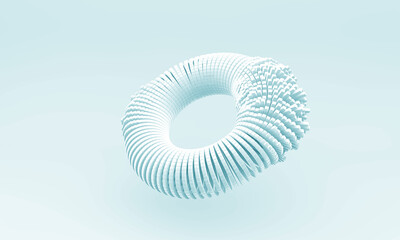 green background with light green abstract torus 