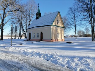 Church in winter