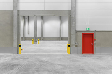 firedoor logistics hall warehouse new empty