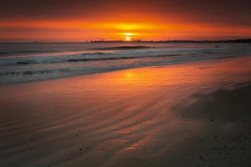 Photo sur Plexiglas La Baltique, Sopot, Pologne Beautiful sunrise on the Baltic Sea beach in Sopot. Poland