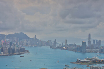 hong kong city view at 2017 summer