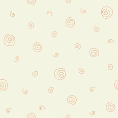 seamless endless pattern with spirals flat vector illustration