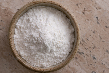 White Rice Flour in a Bowl