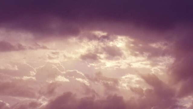 Relaxing sky for ethereal meditation with light rays and colorful clouds