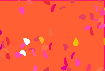 Light Pink, Yellow vector texture with random forms.