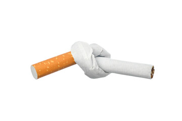 Cigarette tied to a knot