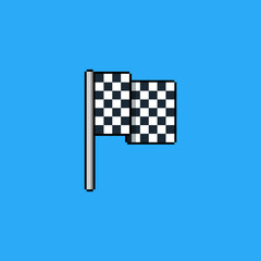 Race flag in pixel art design
