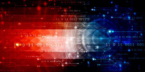 Obraz premium 2d illustration Abstract futuristic electronic circuit technology background