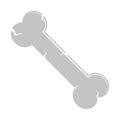 Vector icon of a bone with cracks in a flat style. Vector illustration.