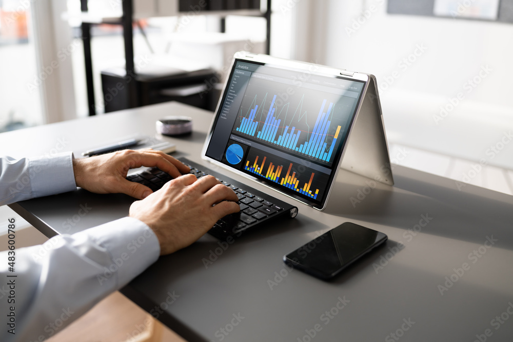 Poster KPI Data Analyst Dashboard. Information Technology